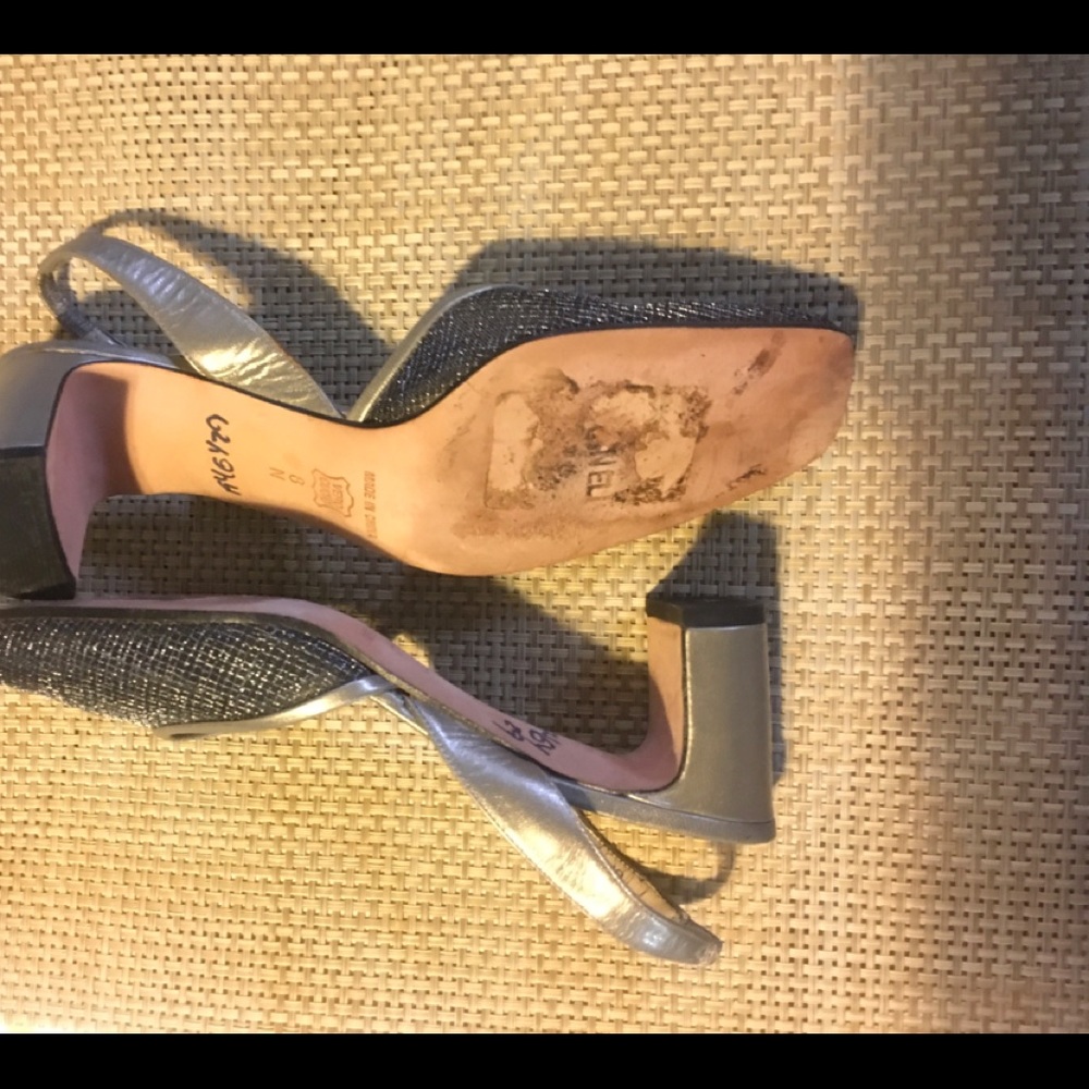 Vintage Van Eli black mesh block heels - Picture 3 of 3
